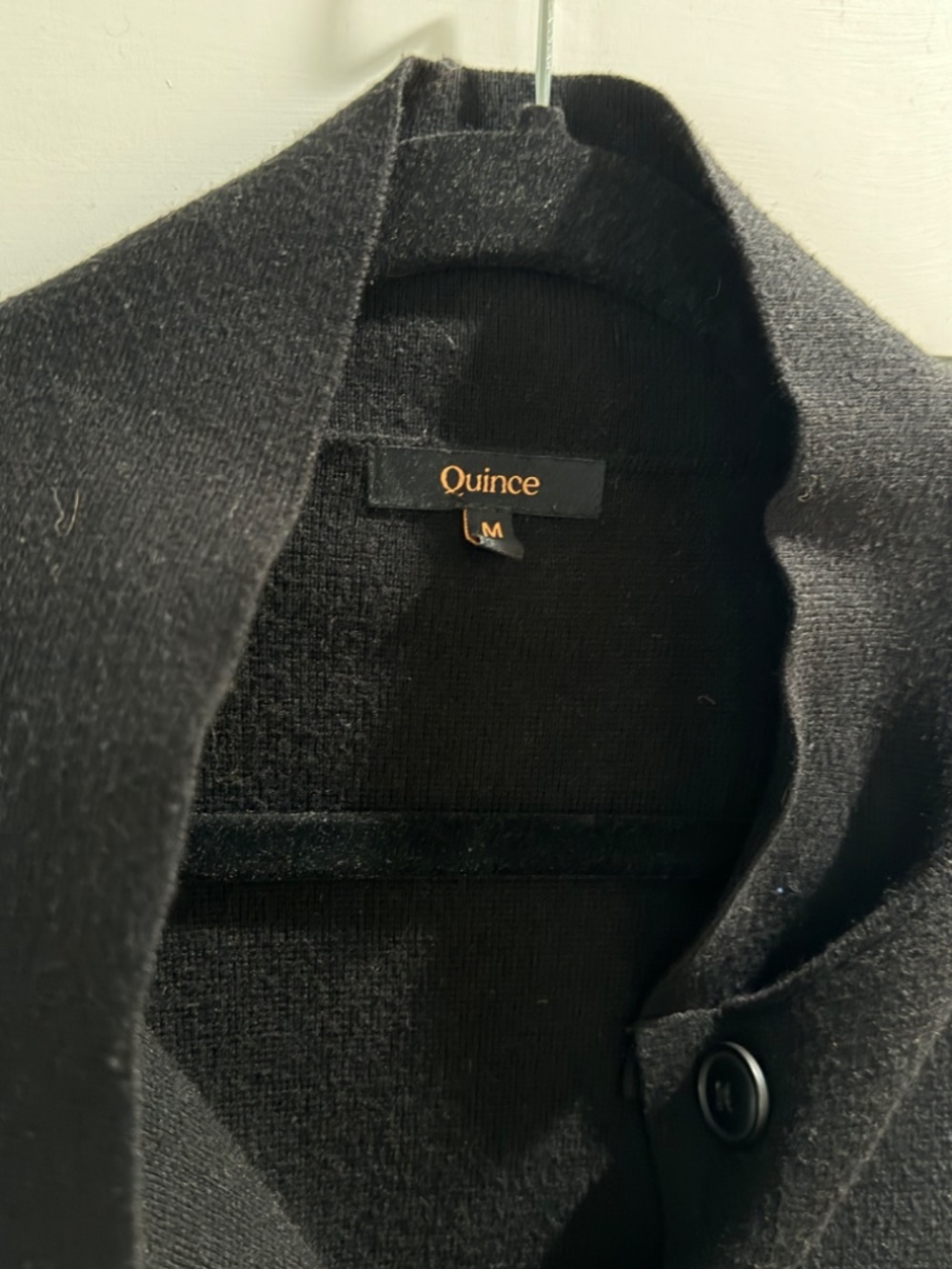 Quince Black Oversized Button-Front Sweater Jacket - Picture 5 of 8